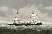 John Henry Mohrmann The Belgian steamer Amelie bound for Spain Spain oil painting artist